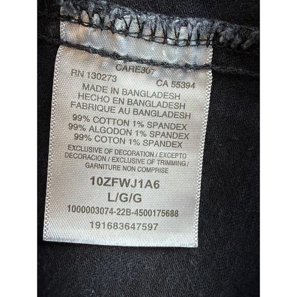 Wrangler Authentic's Jean Stretch Jacket Black Women’s Large Silver Buttons - Picture 4 of 9